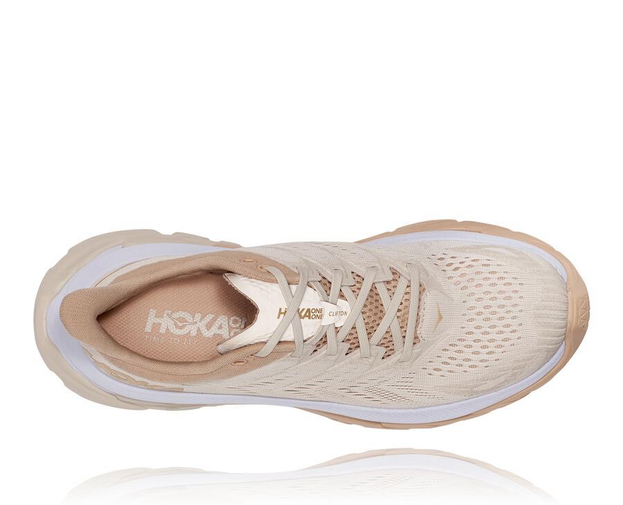 Tenis Hoka One One Hombre Beige - Clifton Edge - AVLF38501